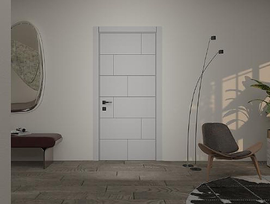 Horizontal-slat oak door