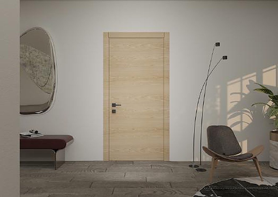 Walnut grain flush door